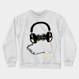 Headphones Audio Wave - Blues Crewneck Sweatshirt